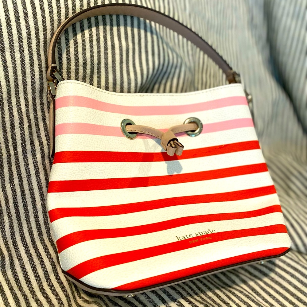 Kate Spade Eva Small Stripe Bucket Bag